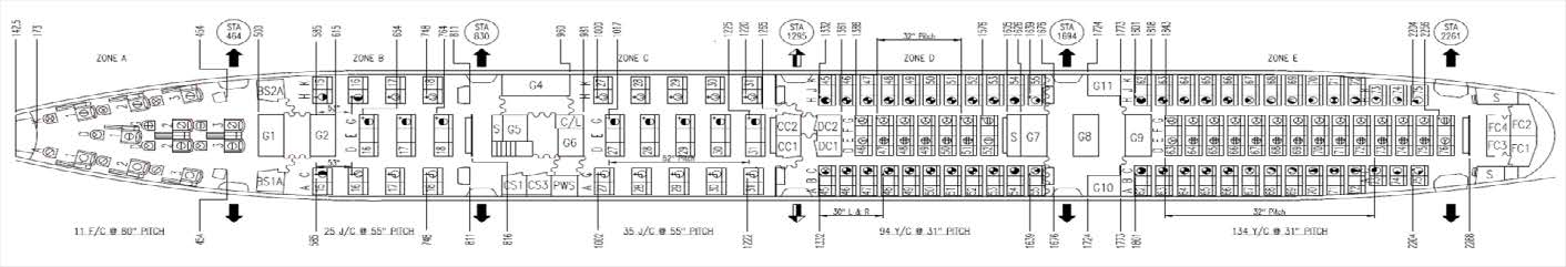 Typical Cabin Seat Layout - Aero Design Services